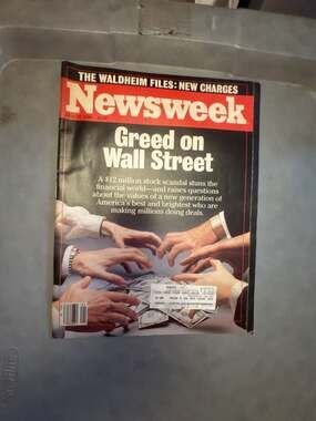 Newsweek Magazine May 26 1986 Greed on Wall Street Edition